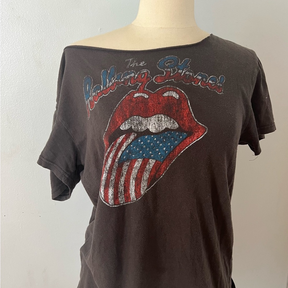 Rolling Stones Graphic Tee - Brown